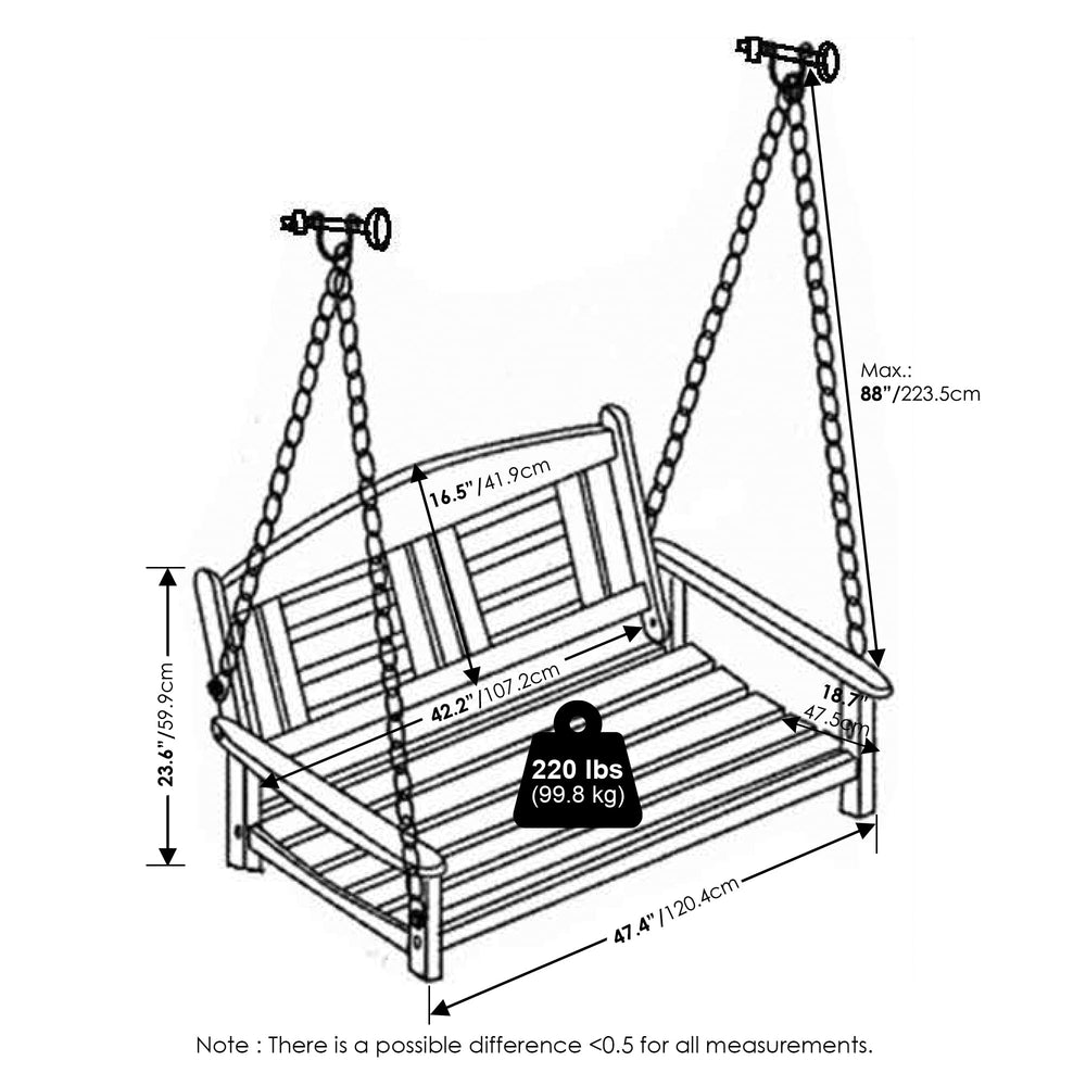 Furinno Tioman with measuring tape showing dimensions for space planning