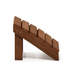 Furinno Tioman footstool beside a tape measure illustrating compact dimensions and fit