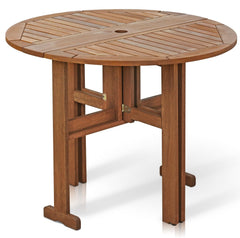 Furinno TIOMAN front view showing natural wood and compact profile benefit