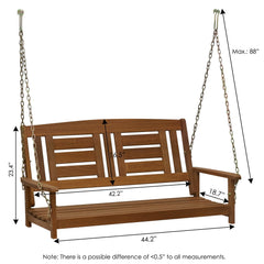 Furinno Tioman swing in backyard setting demonstrating relaxed outdoor use