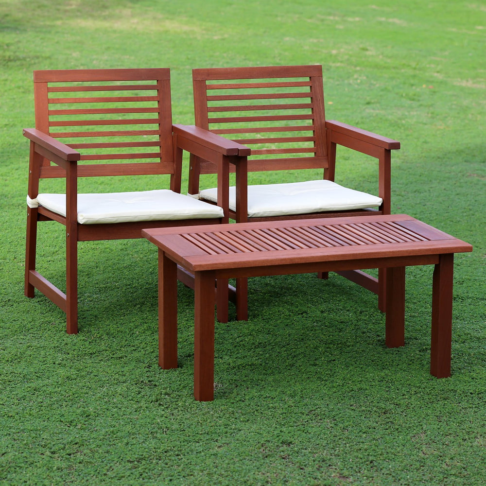 Furinno Tioman on patio lifestyle setup showing how chairs enhance outdoor living