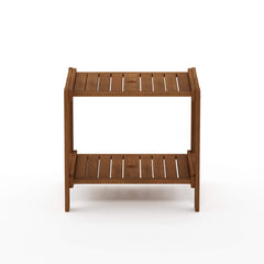 Furinno TIOMAN table with umbrella pole inserted demonstrating centered shade benefit