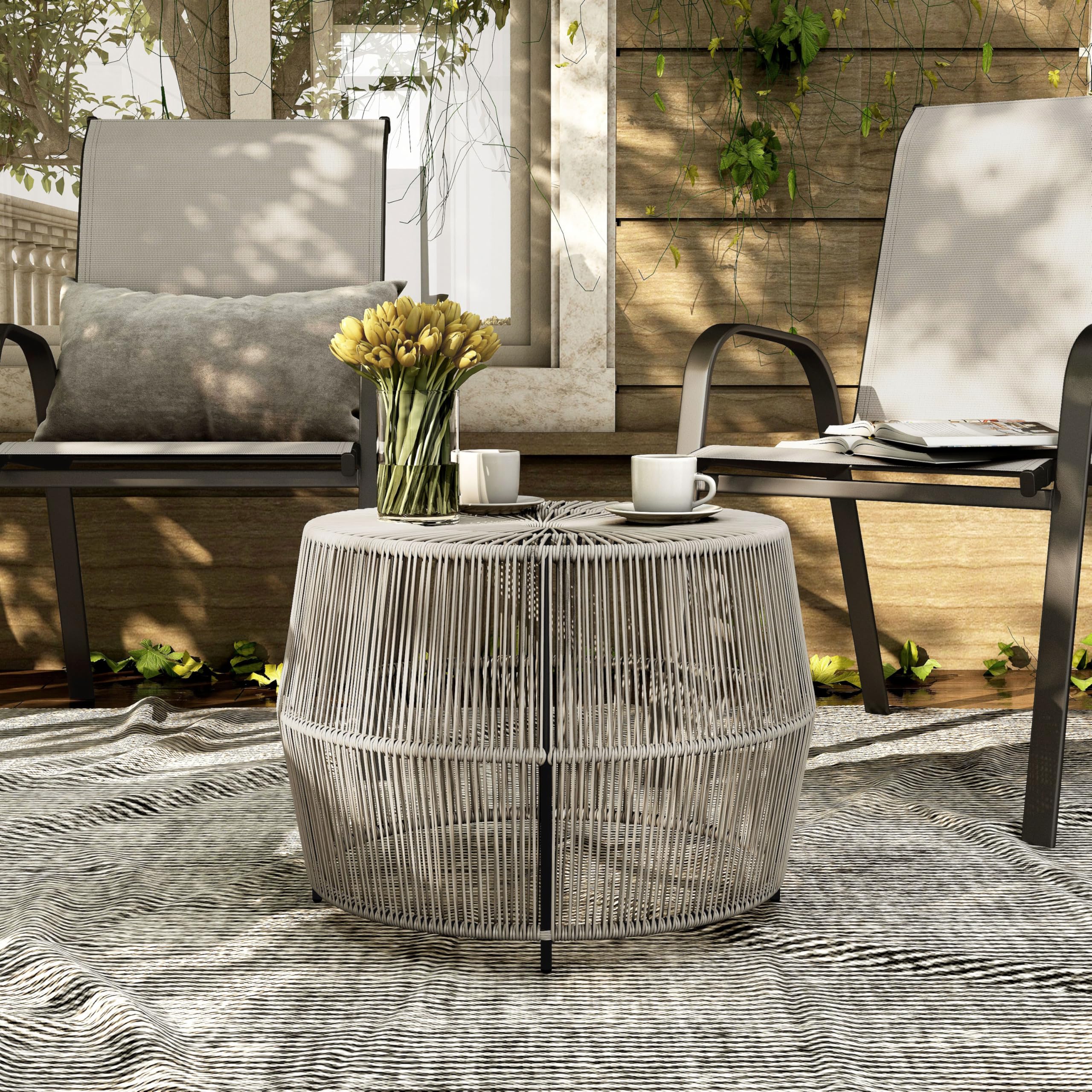 Furniture of America Ysar close weave detail highlighting handcrafted texture and durability
