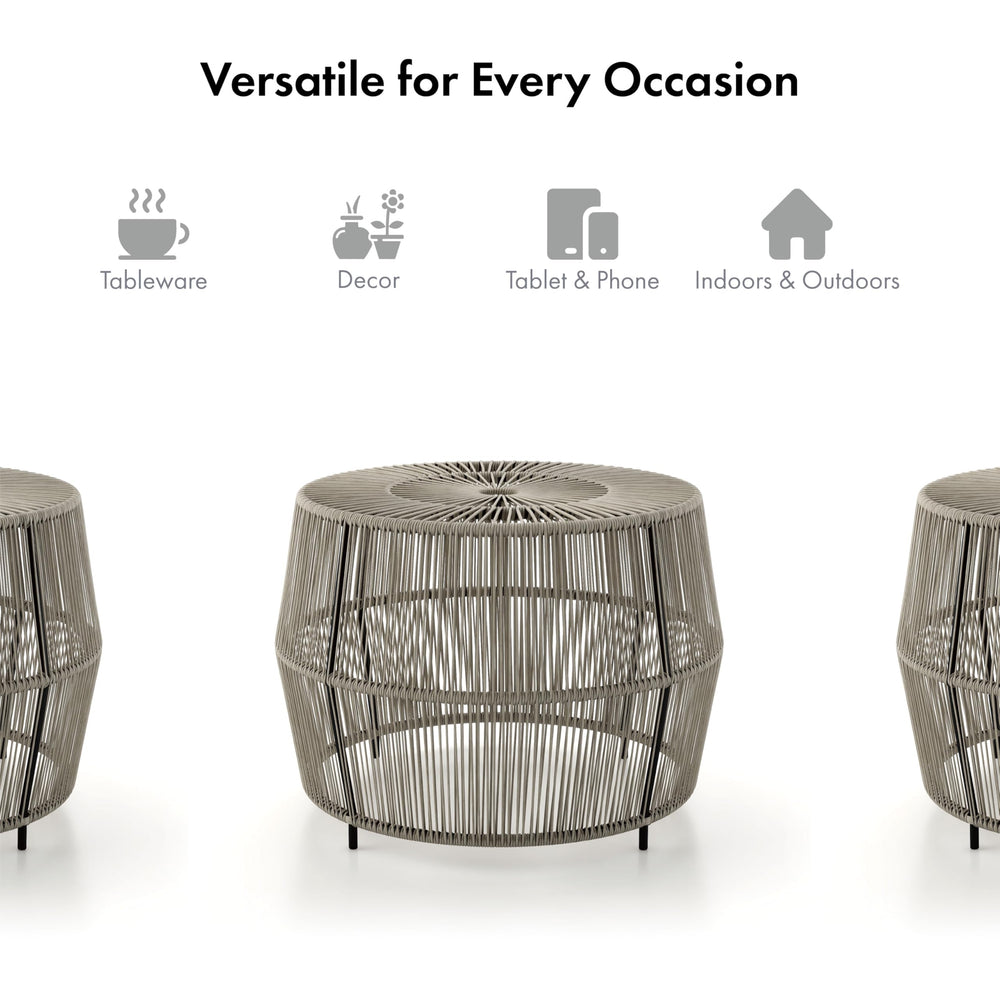 Furniture of America Ysar next to lounge chair showing scale and space-saving benefit