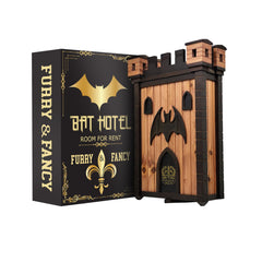 Furry & Fancy front exterior gothic bat house showing decorative castle look and curb appeal
