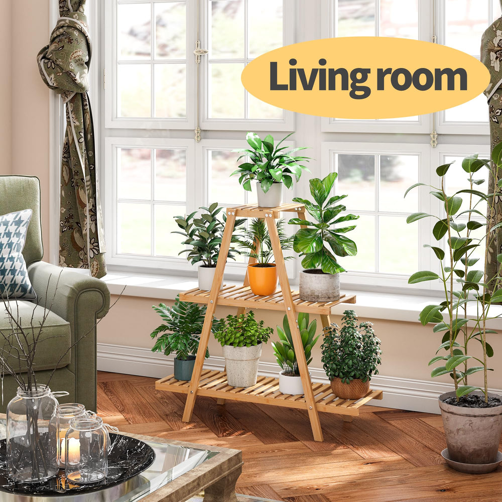 Furshus middle tier with potted plants in use benefit: layered greenery display