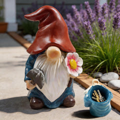 FURUBETA front view of gnome statue showing hidden compartment entrance and decorative detail