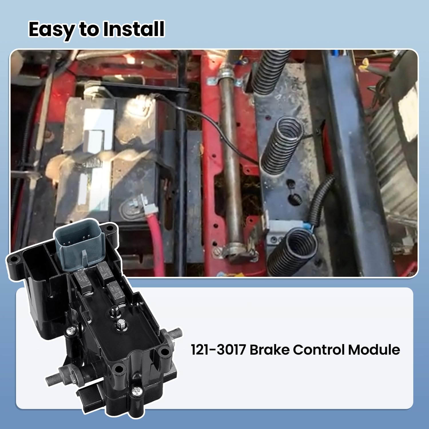 FuseRish installed on Toro TimeCutter demonstrating direct-fit replacement benefit