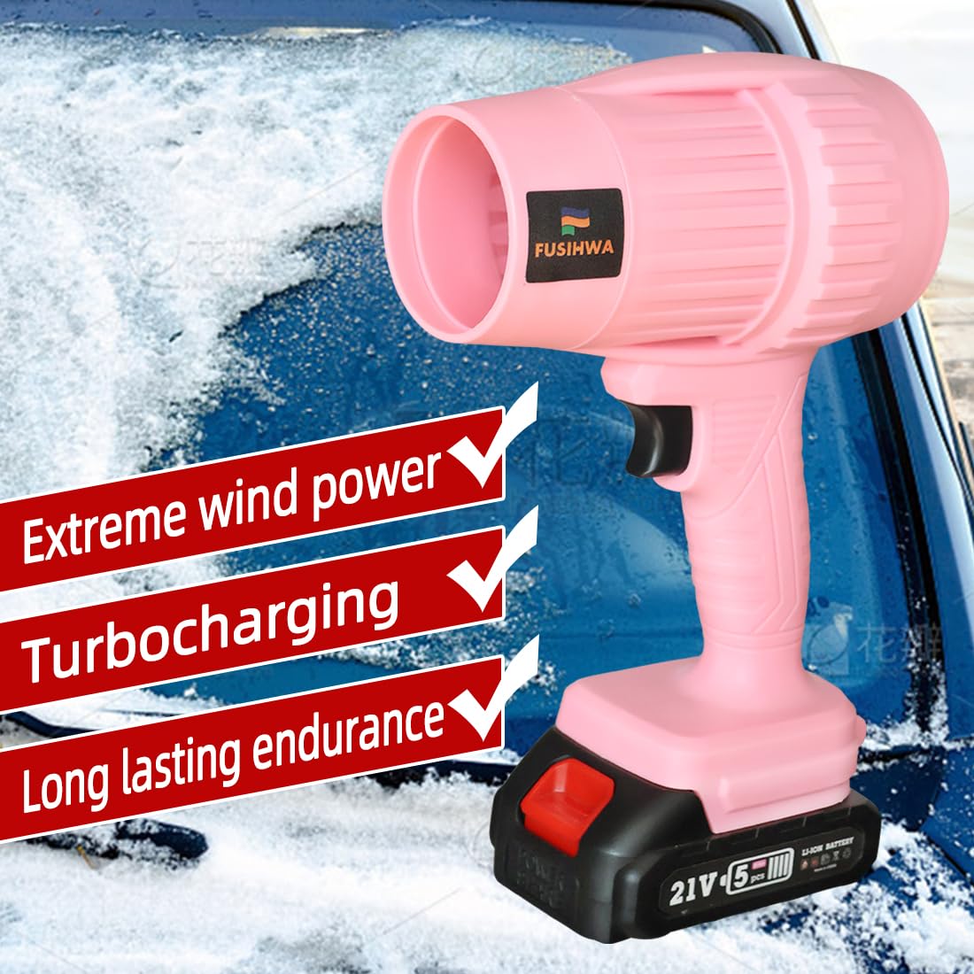 FUSIHWA battery and charger pictured to show included power components