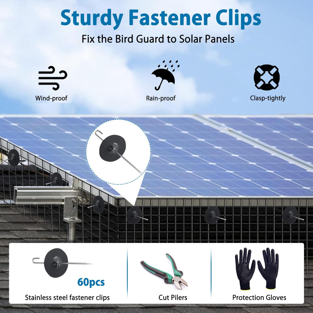 FUTRPOW stainless clips and gloves included for secure, safe fastening