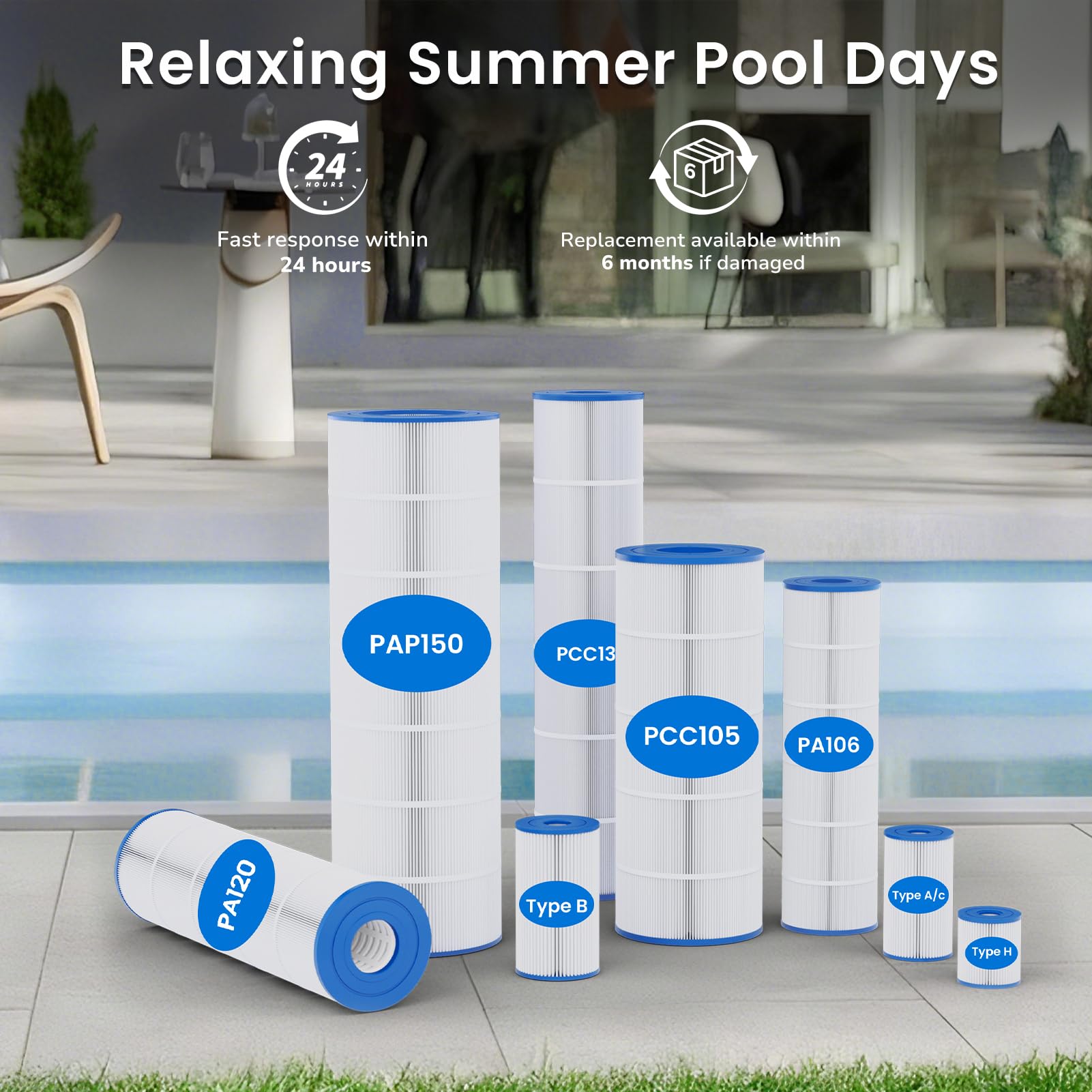 Future Way C900 beside a pool highlighting clearer water and performance