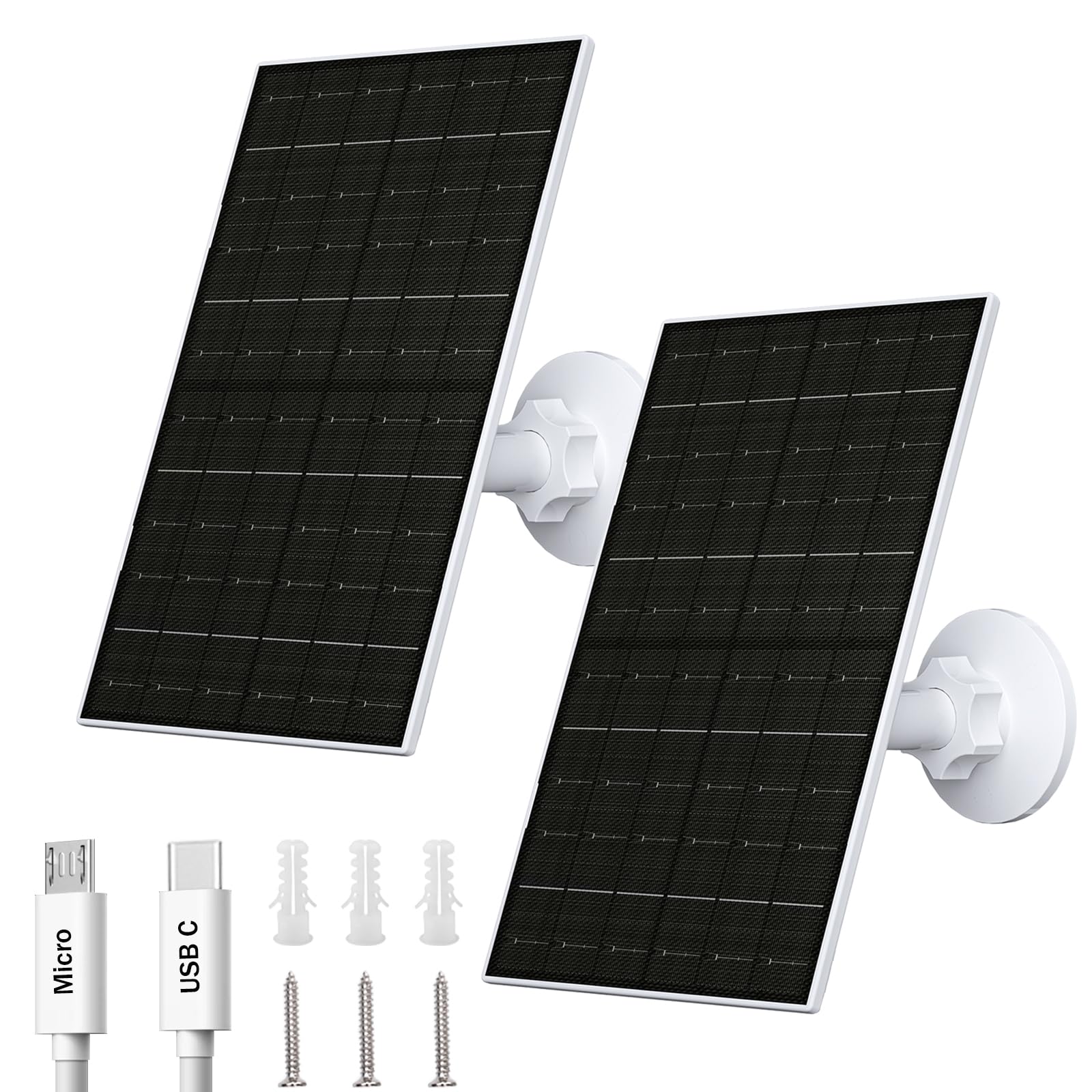 FUTUREZEN front view of white 6W solar panel showing sleek design and outdoor benefit