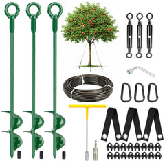 Fuuner spiral anchors front view showing strong soil grip and durability