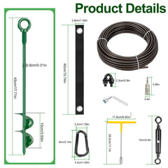 Fuuner turnbuckle and clamp detail for precise tension adjustments