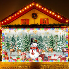 FuWeave front view banner showing full snowman scene and LED glow