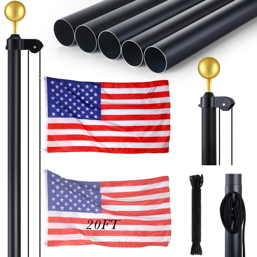 FuWeave full-height 20 ft pole displayed upright showing durable build benefit