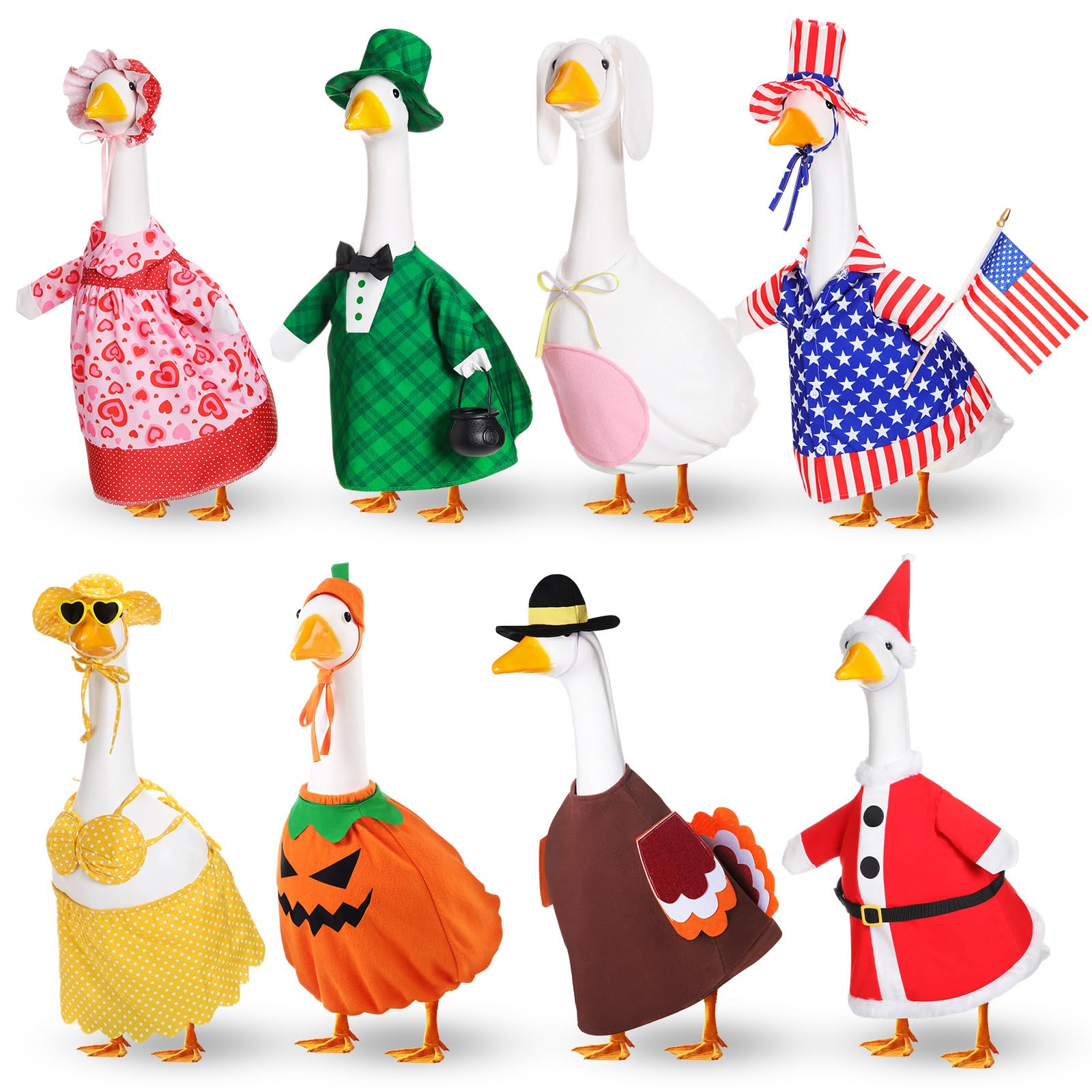 FuWeave front view of the 8-piece outfit pack showing variety and easy selection