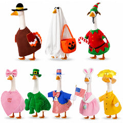 FuWeave front packaging showing eight holiday goose outfits and convenience