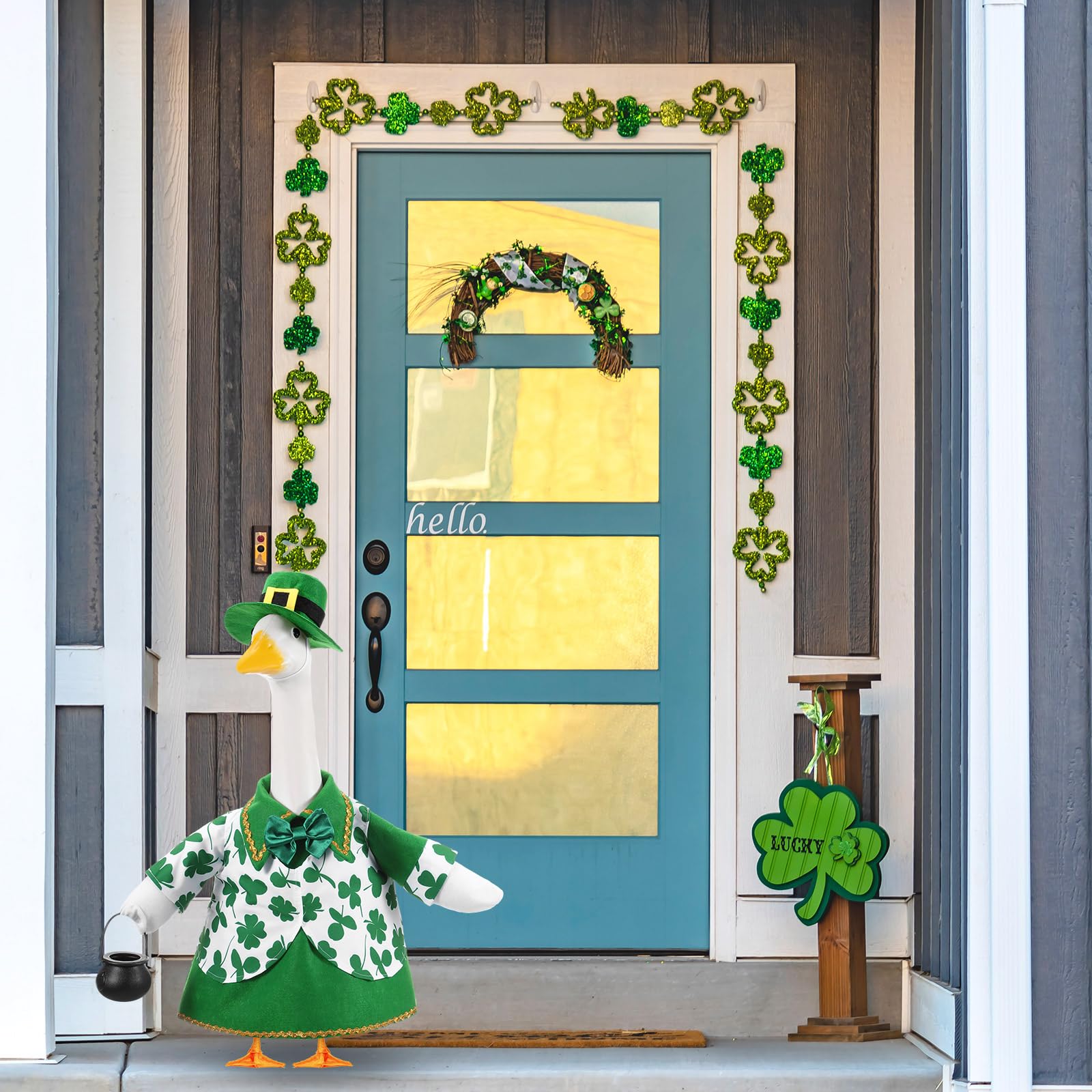 FuWeave St Patrick detail with shamrock accessory adding playful charm