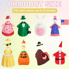 FuWeave dressed 23-inch lawn goose in Valentine's outfit highlighting curb appeal