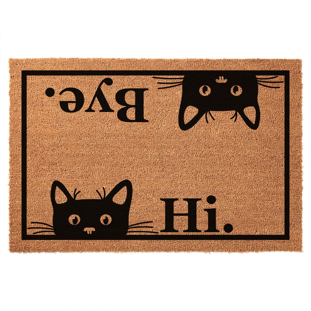 FUXKZJ front view cat design doormat adding playful curb appeal