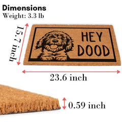 FUXKZJ mat at door threshold demonstrating correct size and easy fit
