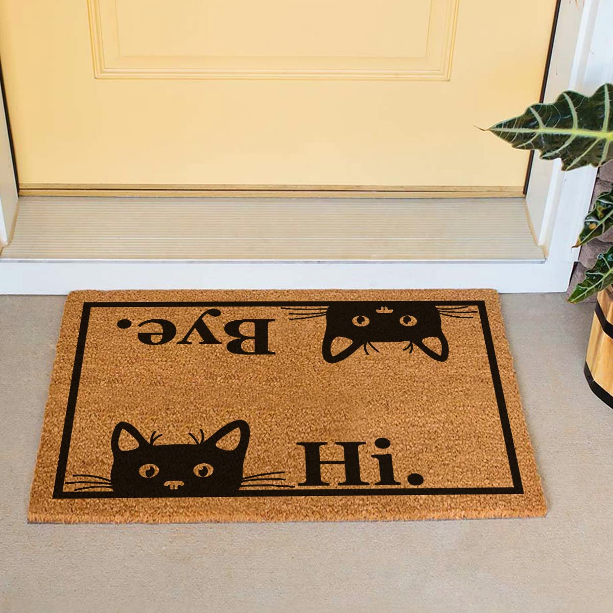 FUXKZJ doormat beside shoe to show compact 23.6 by 15.7 inch scale