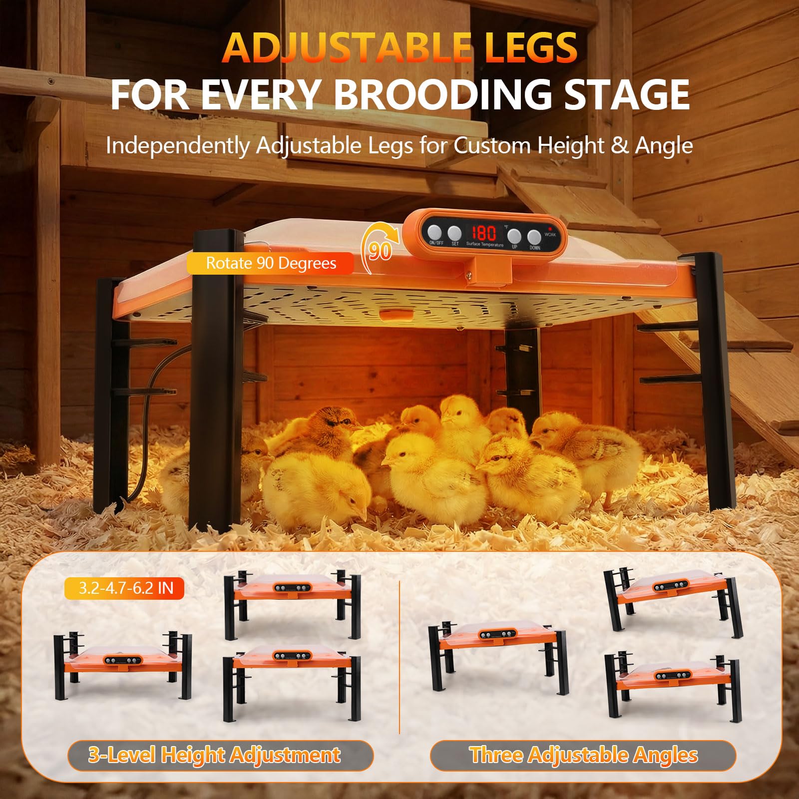 Fvlotrik wall-mounted in coop providing targeted winter warmth