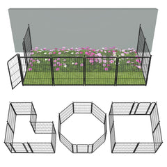FXW front view of assembled fence showing neat boundary and protection