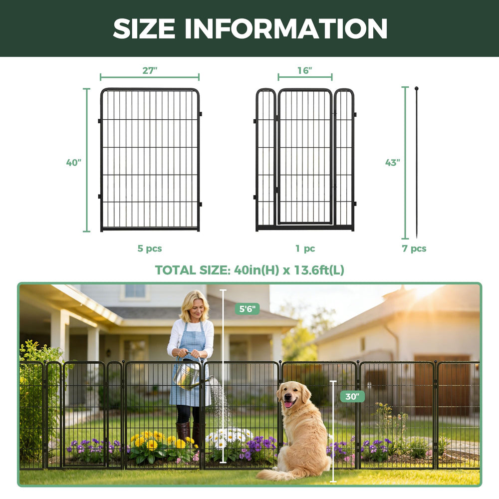FXW fence beside a person showing scale and easy installation benefit