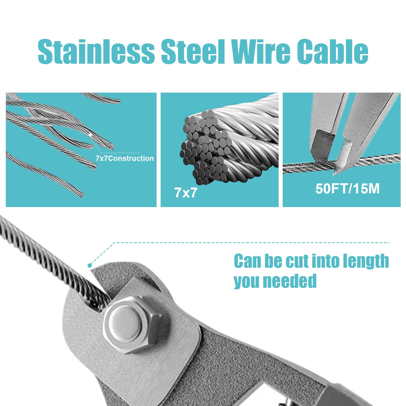 FZENeast rope clamps and expansion bolts layout showing complete fastener set