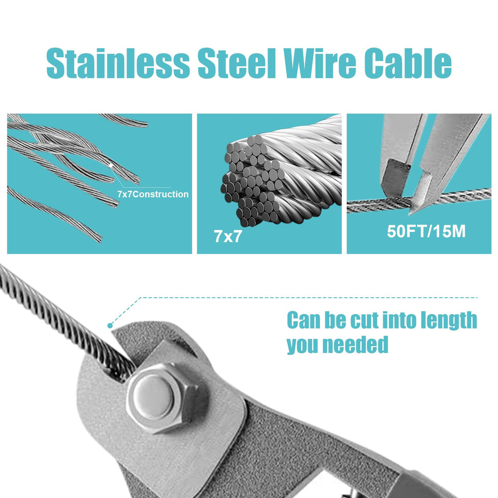 FZENeast rope clamps and expansion bolts layout showing complete fastener set