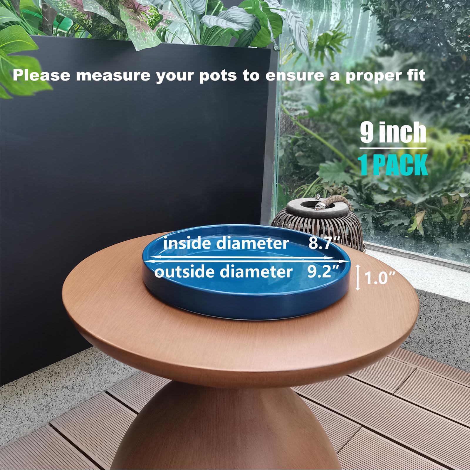 Fzfeiyy saucer with pot in use catches excess water