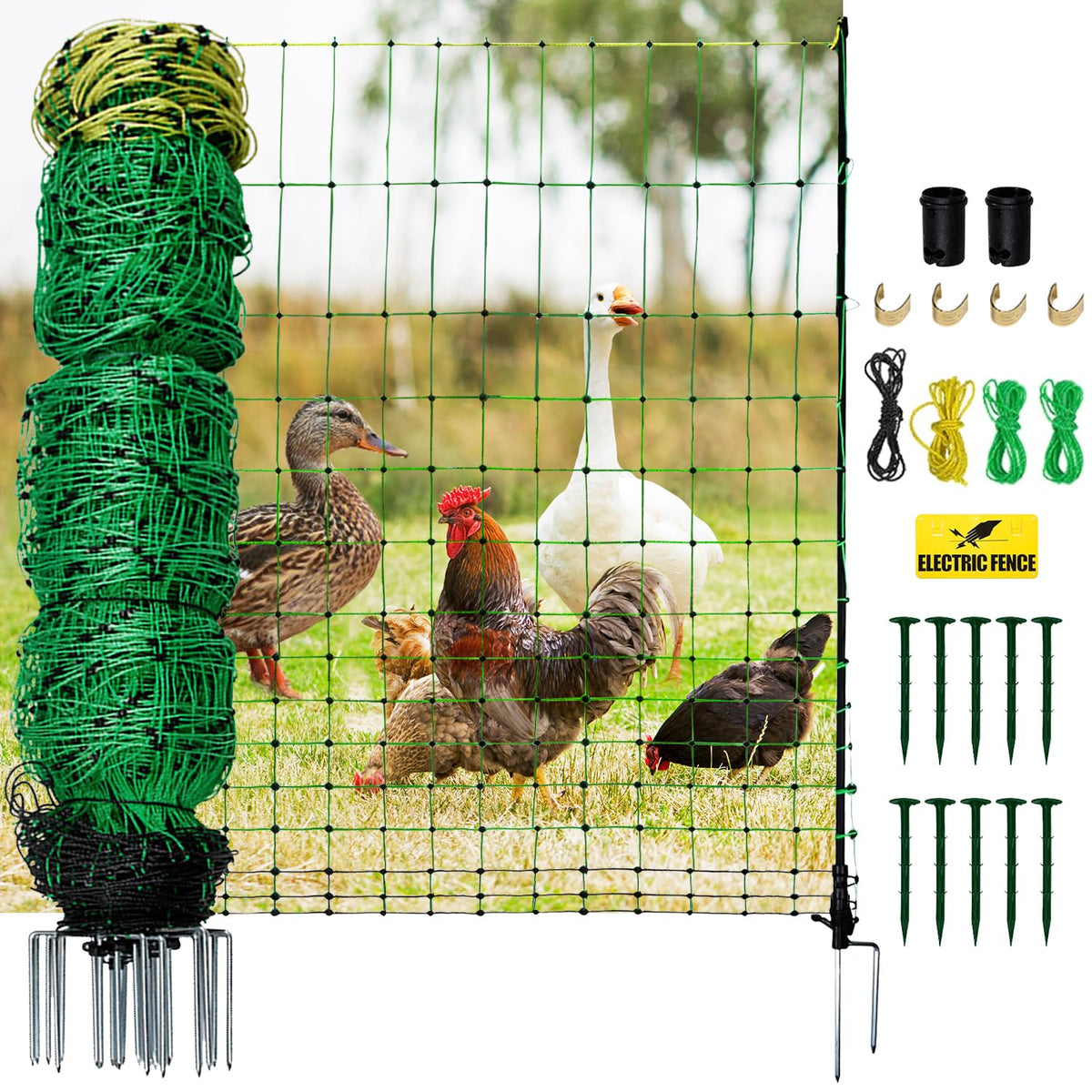 FZIFZI front view of netting roll showing compact packaging and easy transport benefit
