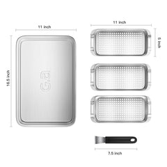 G.a HOMEFAVOR close-up of the large tray highlighting easy flip and heat resistance benefit