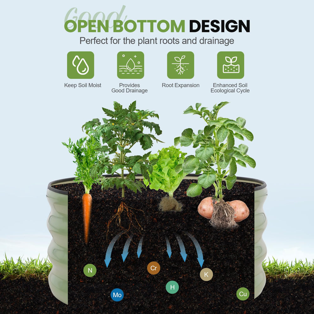G GOOD GAIN two assembled planters on a patio providing tidy planting solution