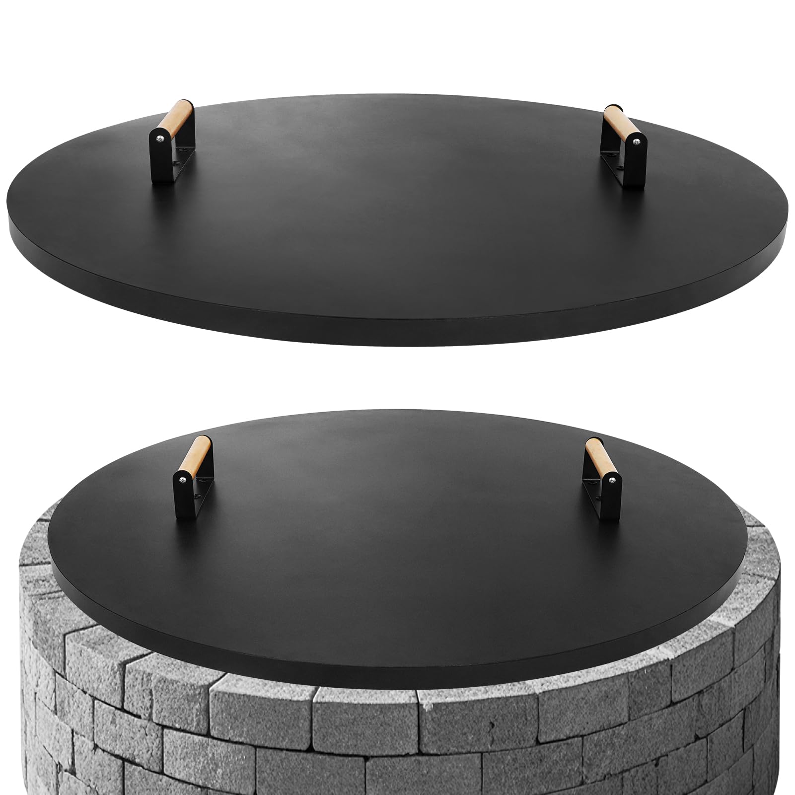 G GOOD GAIN front view of 34-inch lid showing full coverage benefit