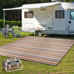 G GOOD GAIN front view of orange picnic blanket showing full size and bright color