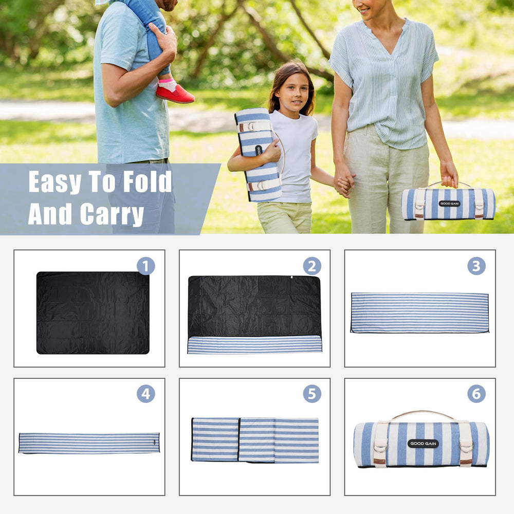 G GOOD GAIN packed size in hand showing lightweight portability for travel