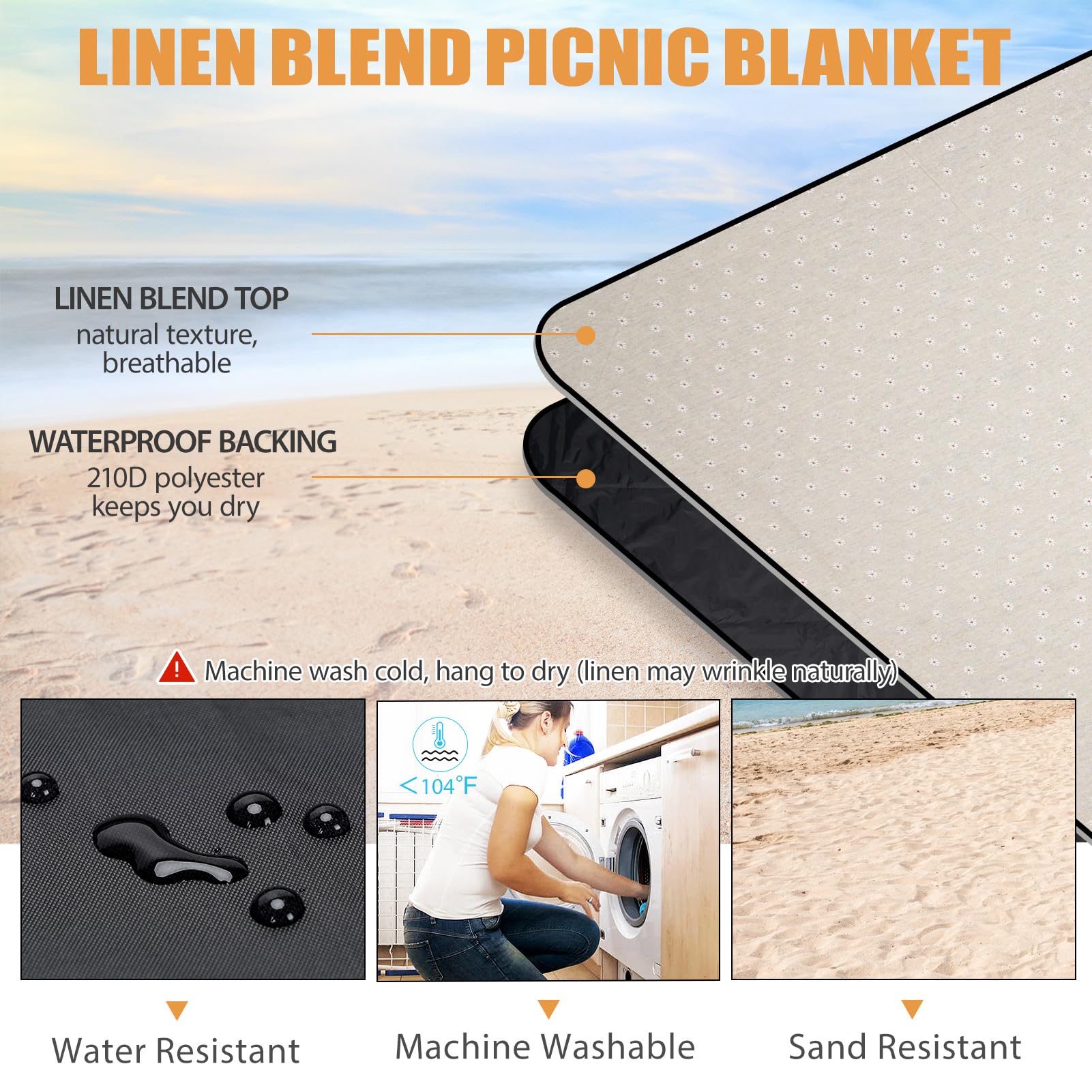 G GOOD GAIN waterproof backing close-up protecting against damp grass