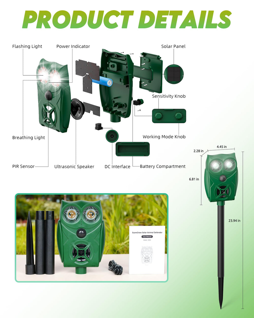 G-Jyuncyou installed in garden deterring deer without harming wildlife
