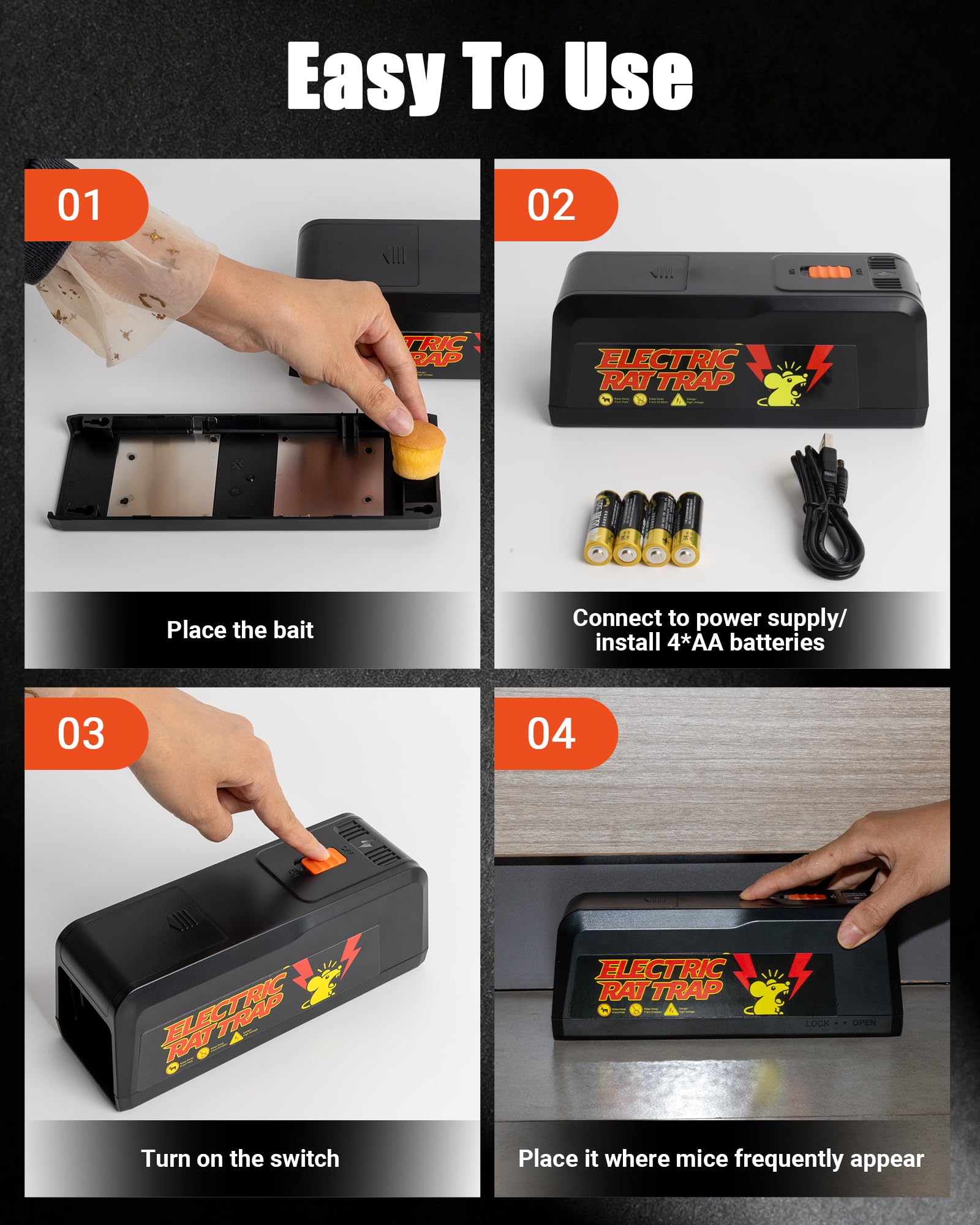 G-Jyuncyou trap held in hand to show compact size and easy placement benefit