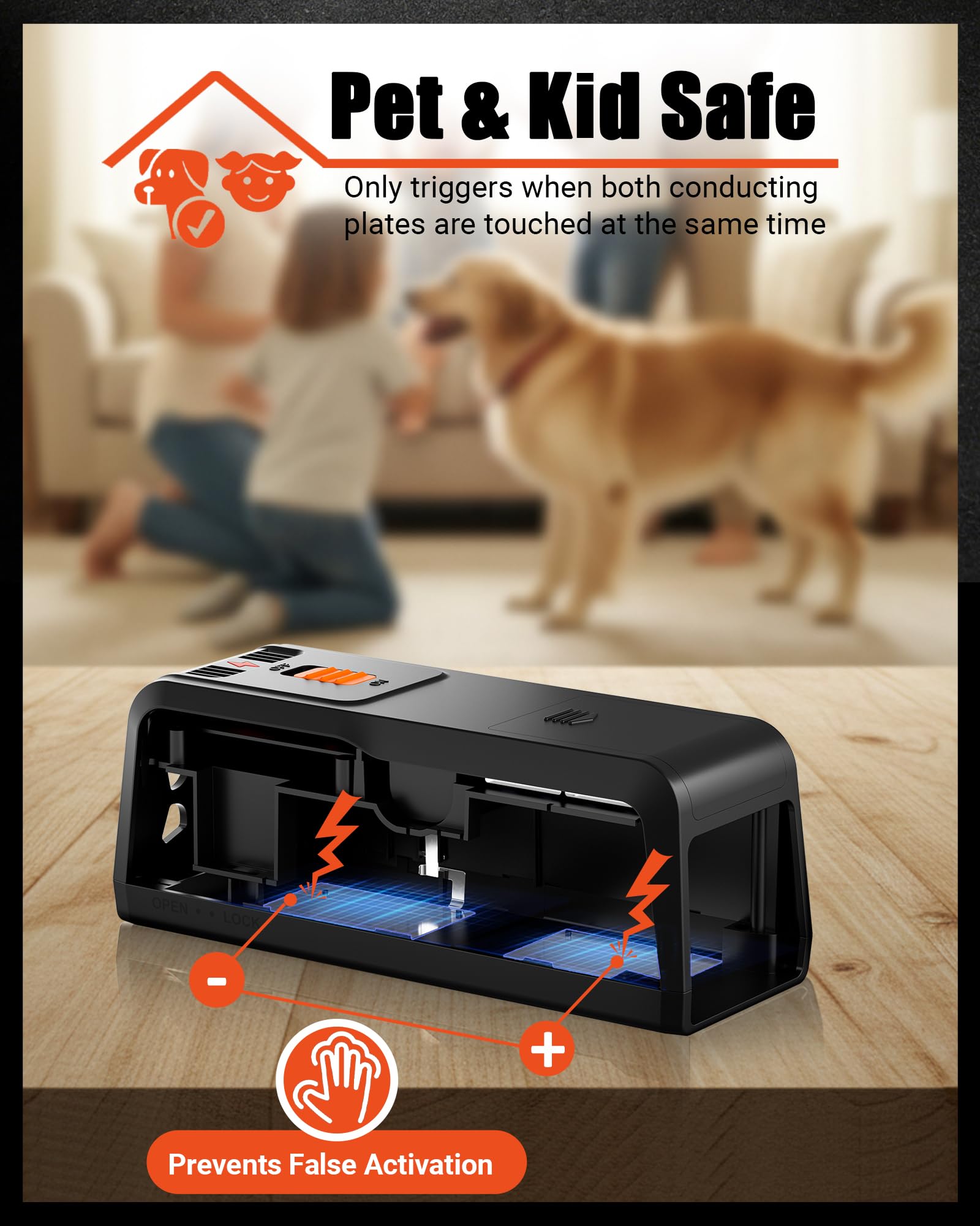 G-Jyuncyou trap placed in a kitchen corner for discreet rodent interception