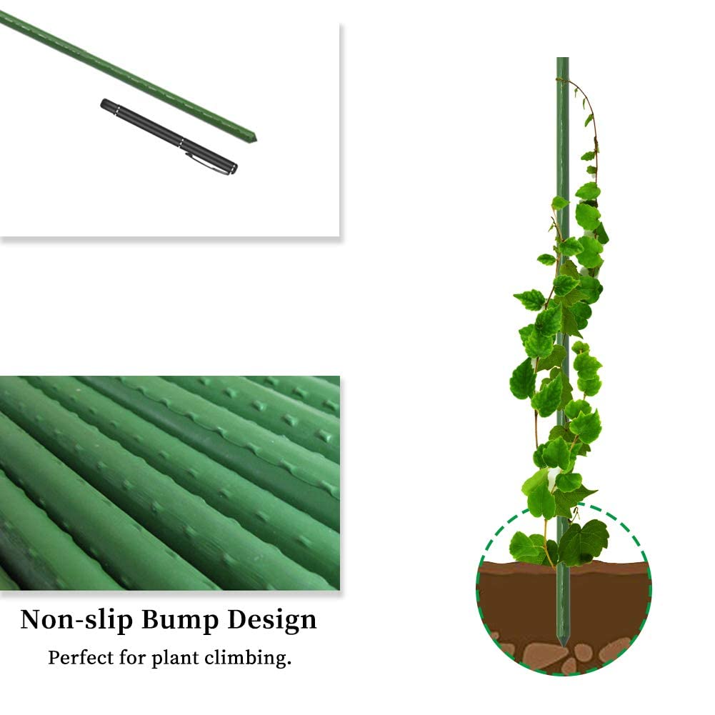 G-LEAF stake inserted in soil showing correct anchoring depth