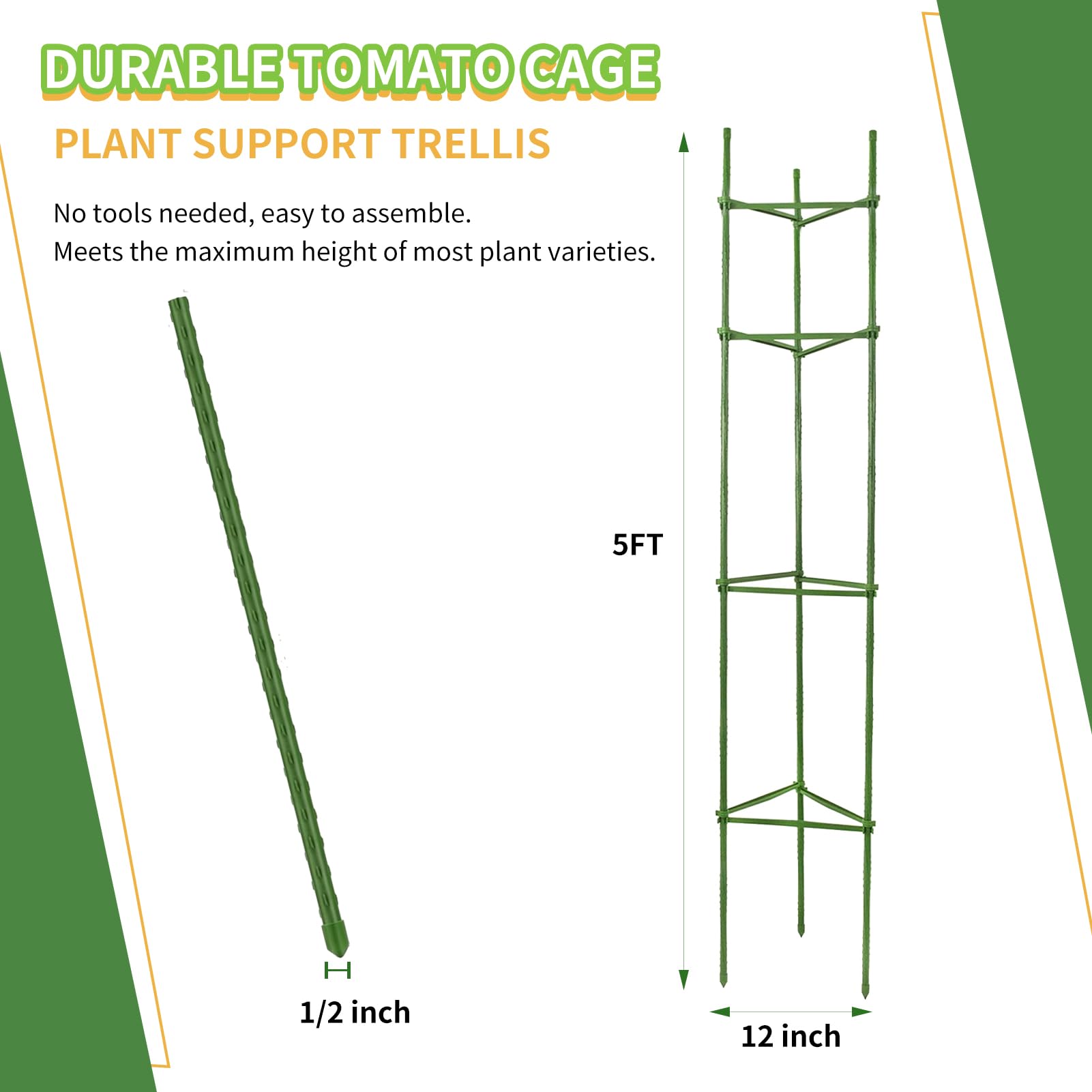 G-LEAF top view of hollow tube with non-slip surface, secure plant ties