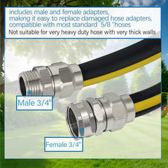 G-Sunny connector installed on garden hose in use showing dependable water flow