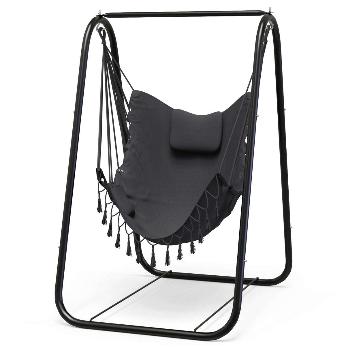 G TALECO GEAR front view of hammock chair showing stable A-frame and seat comfort