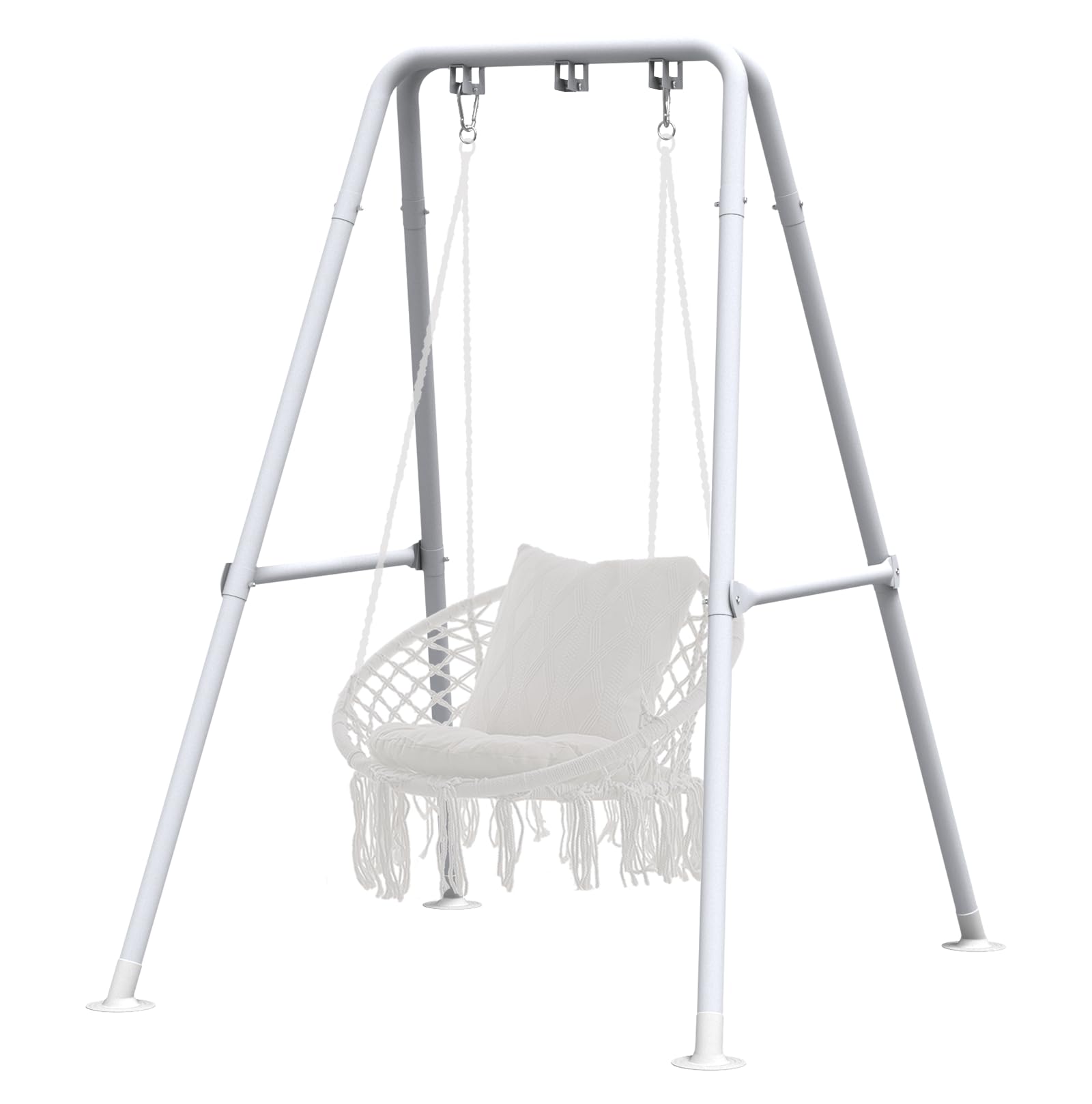 G TALECO GEAR front view of hammock chair stand showing stable A-frame and benefit of steady support