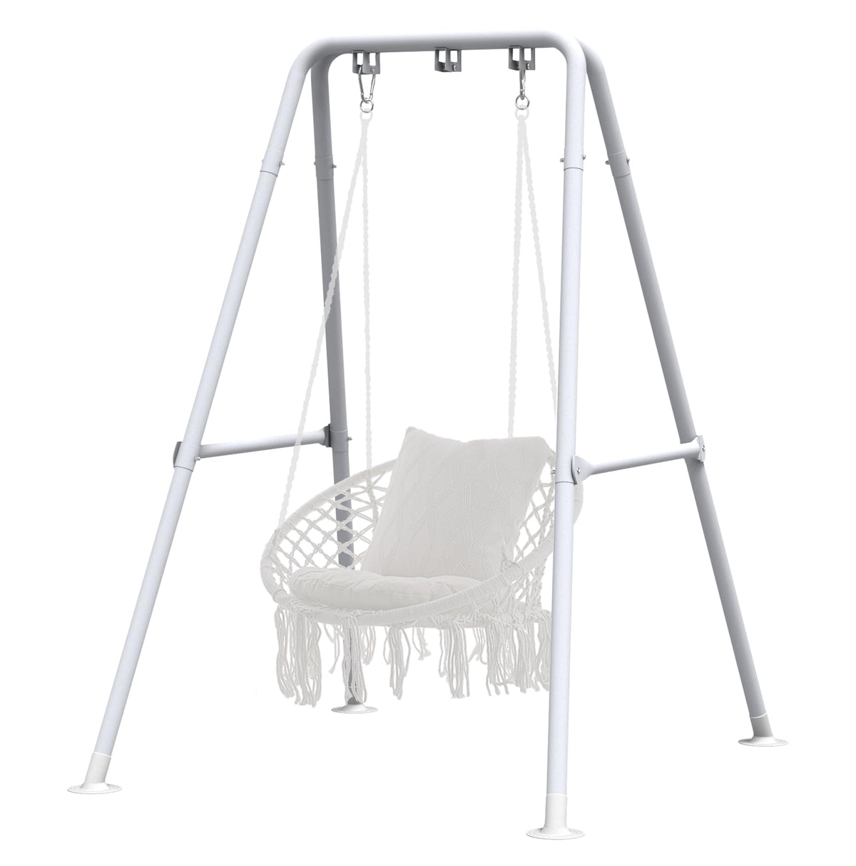G TALECO GEAR front view of hammock chair stand showing stable A-frame and benefit of steady support