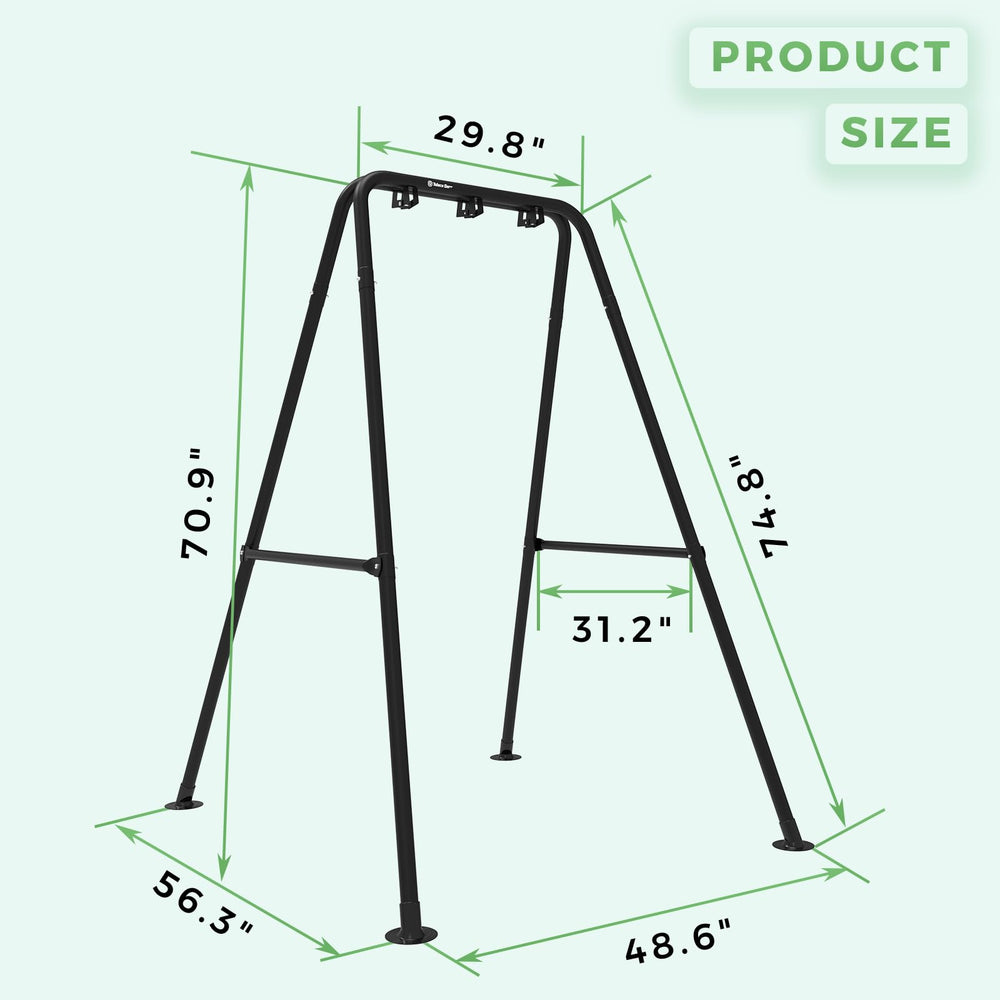 G TALECO GEAR stand beside chair for scale illustrating compact footprint